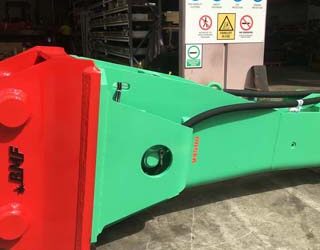 Montabert V4500 heavy breaker ready to leave for work